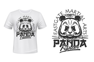 Panda T-shirt Print Mockup