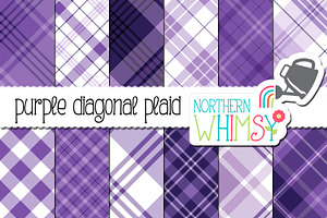 Purple Seamless Diagonal Plaid