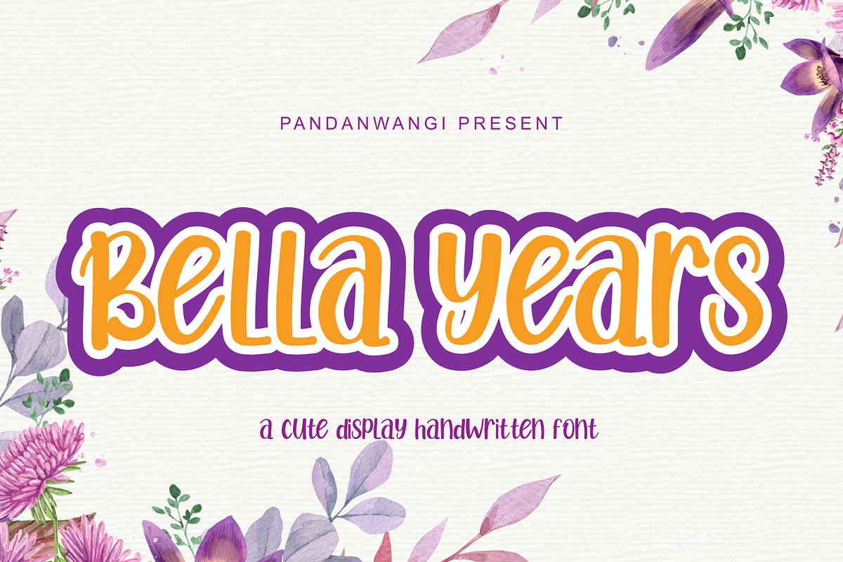 Bella Years - Cute Fun Display, a Font by Pandanwangi (Photo 7 of 7)