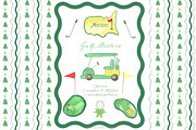 Golf Masters Watercolor Clipart DIY, a Graphic by LABFcreations (Thumbnail 1 of 4)