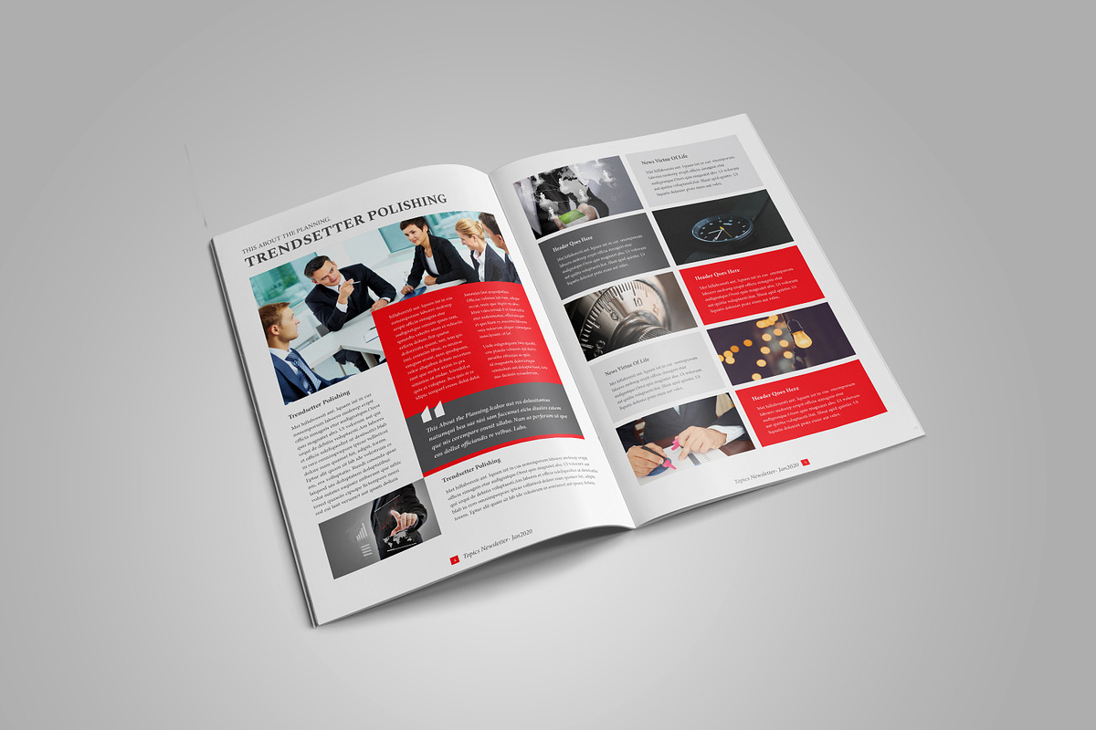 Business Newsletter Template Design, a Brochure Template by Layout Design (Photo 3 of 5)