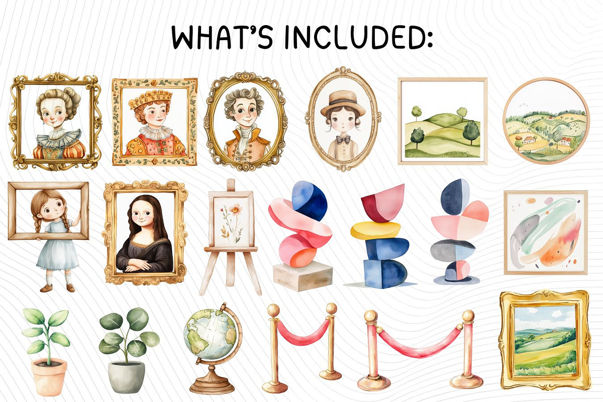 Museum Day Adventures Clipart, an Illustration by PassionPNGcreation (Photo 3 of 12)