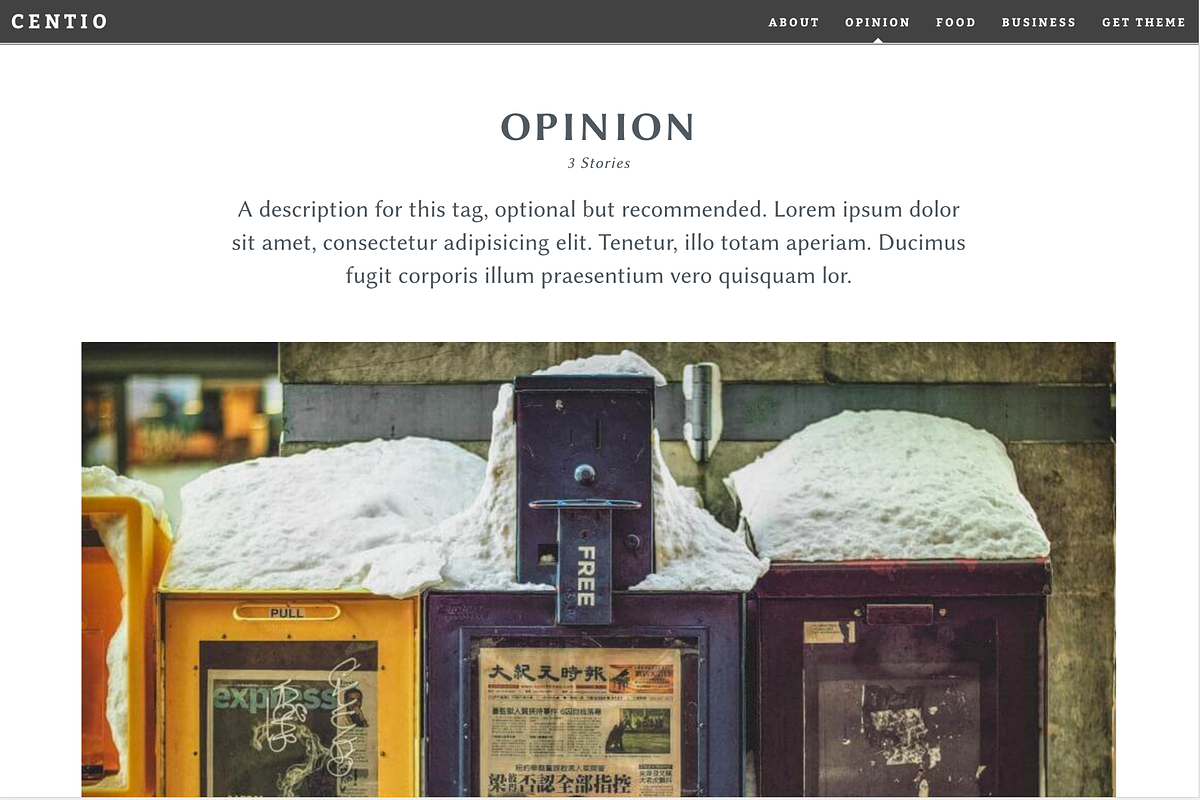Centio | Magazine Ghost Theme, a Websites & App Template by Pixel & Kraft (Photo 2 of 4)