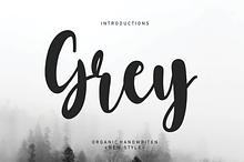 Grey | Script font
