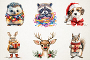 Cute Christmas Critters Clipart, an Illustration by RobertsArt (Thumbnail 7 of 7)