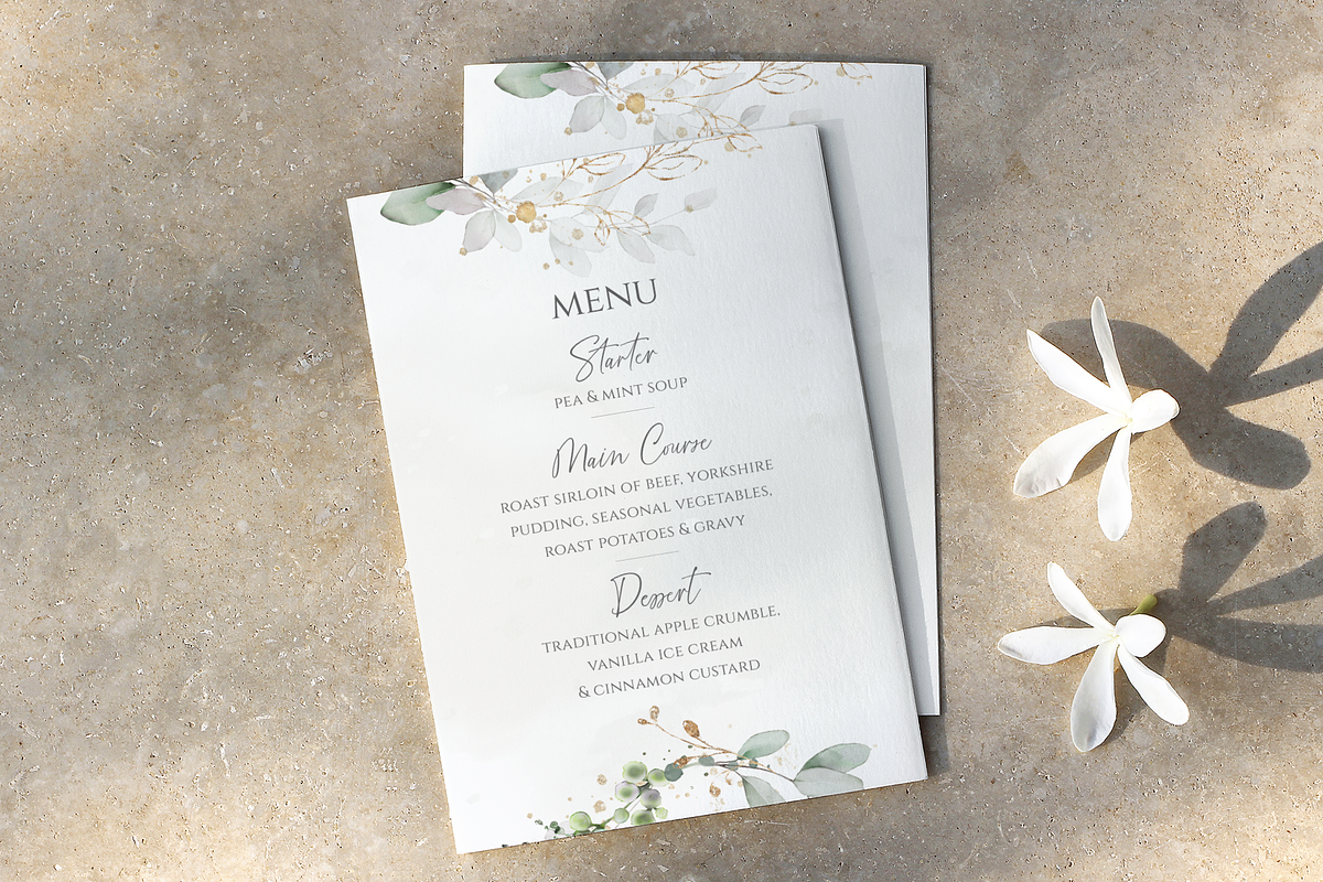 Watercolour & gold wedding suite, an Invitation Template by R Whitehurst Design (Photo 6 of 6)