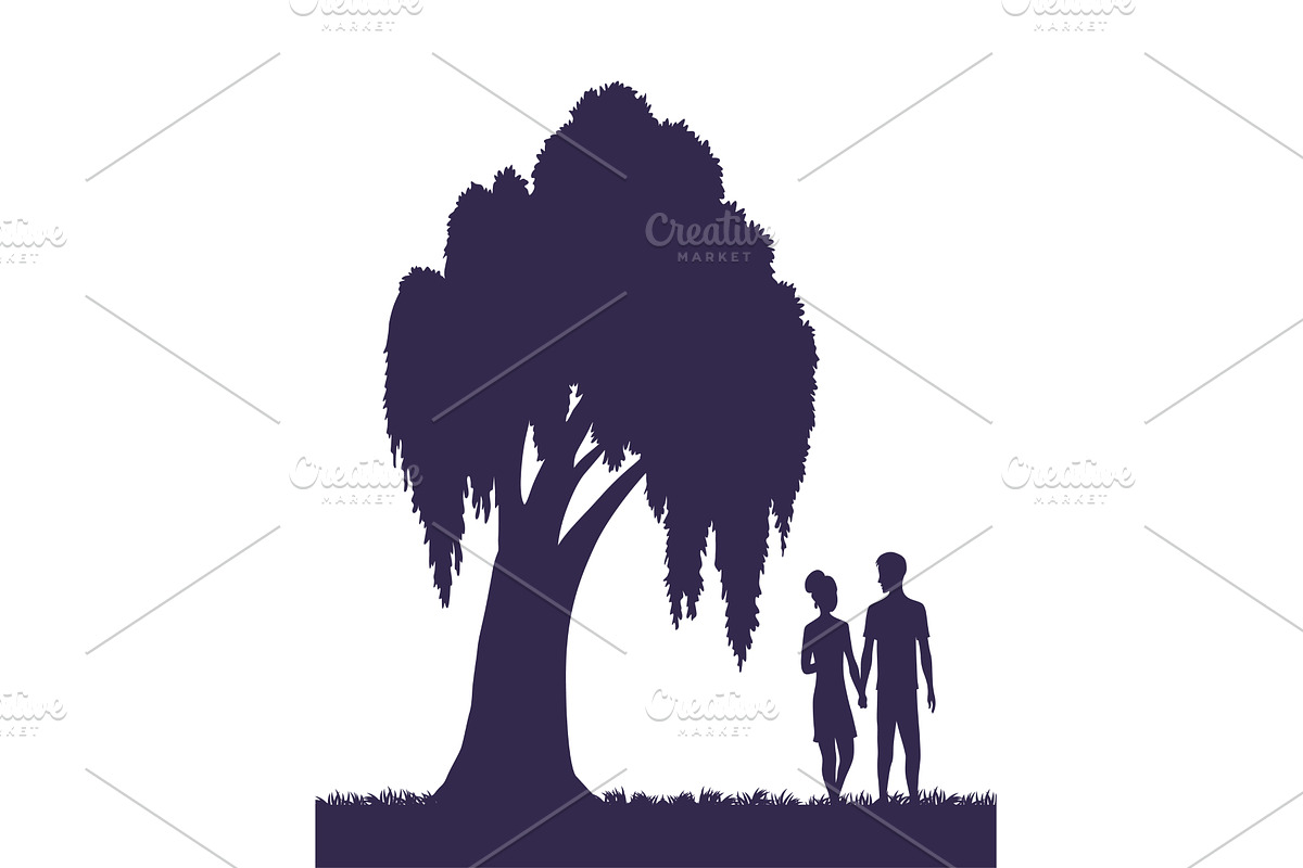 Couples in love silhouette. Man and, a Person Illustration by the8monkey