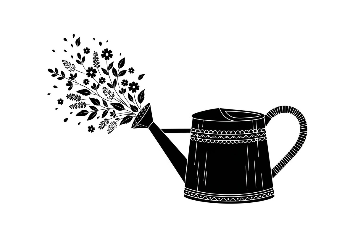 Floral Watering Can Design Bundle, an Illustration by Gaye Art (Photo 25 of 31)
