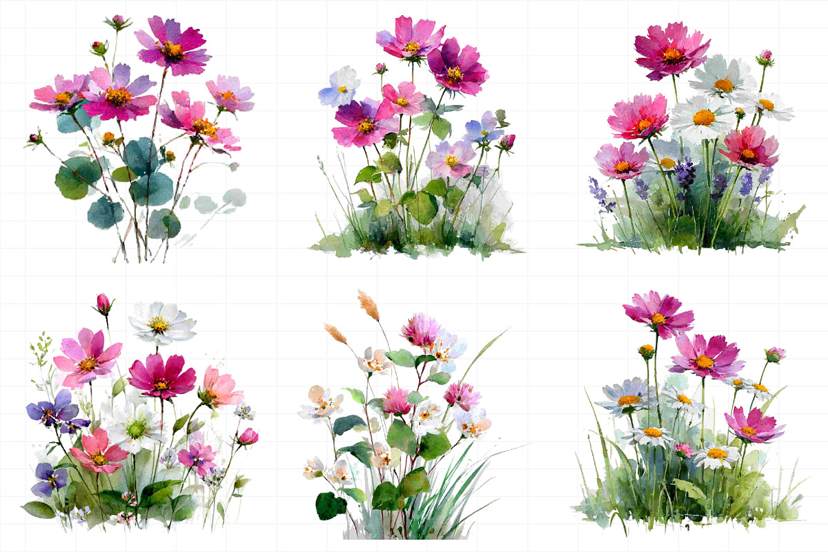 Wild Flowers Floral Border Clipart S, an Illustration by Daily.Designs (Photo 5 of 7)