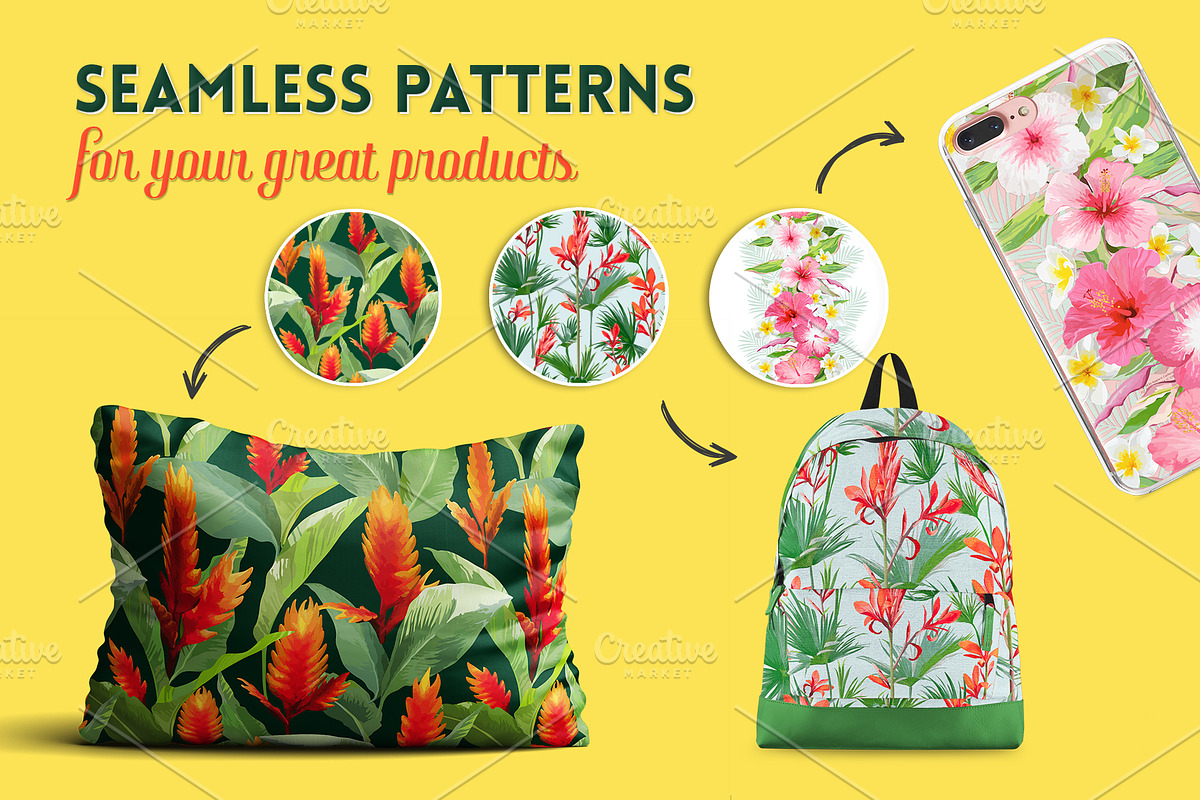 Tropical Design Backgrounds Bundle, an Illustration by Anna Studio (Photo 4 of 10)
