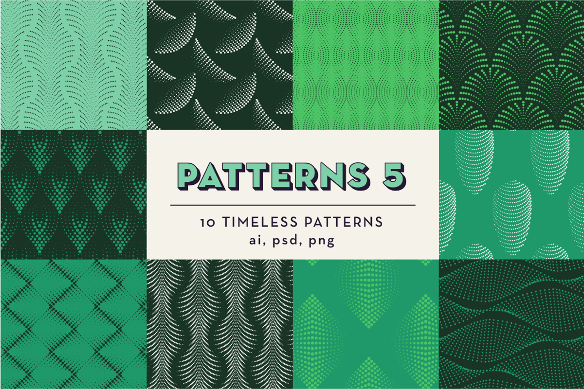 PATTERNS 5: 10 Geometric Patterns, a Pattern Graphic by kloroform (Photo 5 of 5)