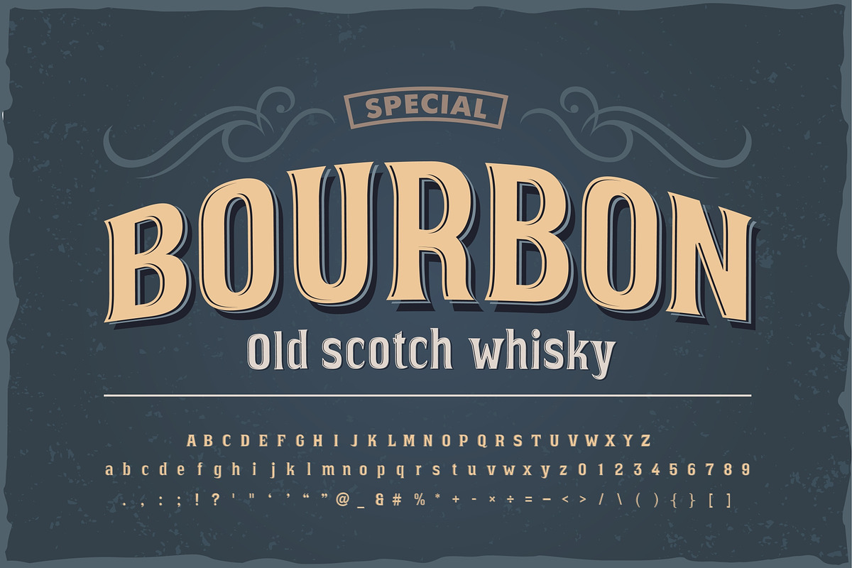 Bourbon vintage font, a Font by Fractal fonts & graphics (Photo 1 of 7)