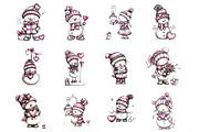 Whimsical Valentine Snowmen, an Illustration by Design Market (Thumbnail 2 of 3)