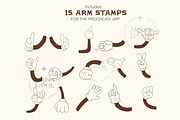Retro Character Creator Brush Set, a Brush Add-On by Mabel & Bea (Thumbnail 4 of 9)
