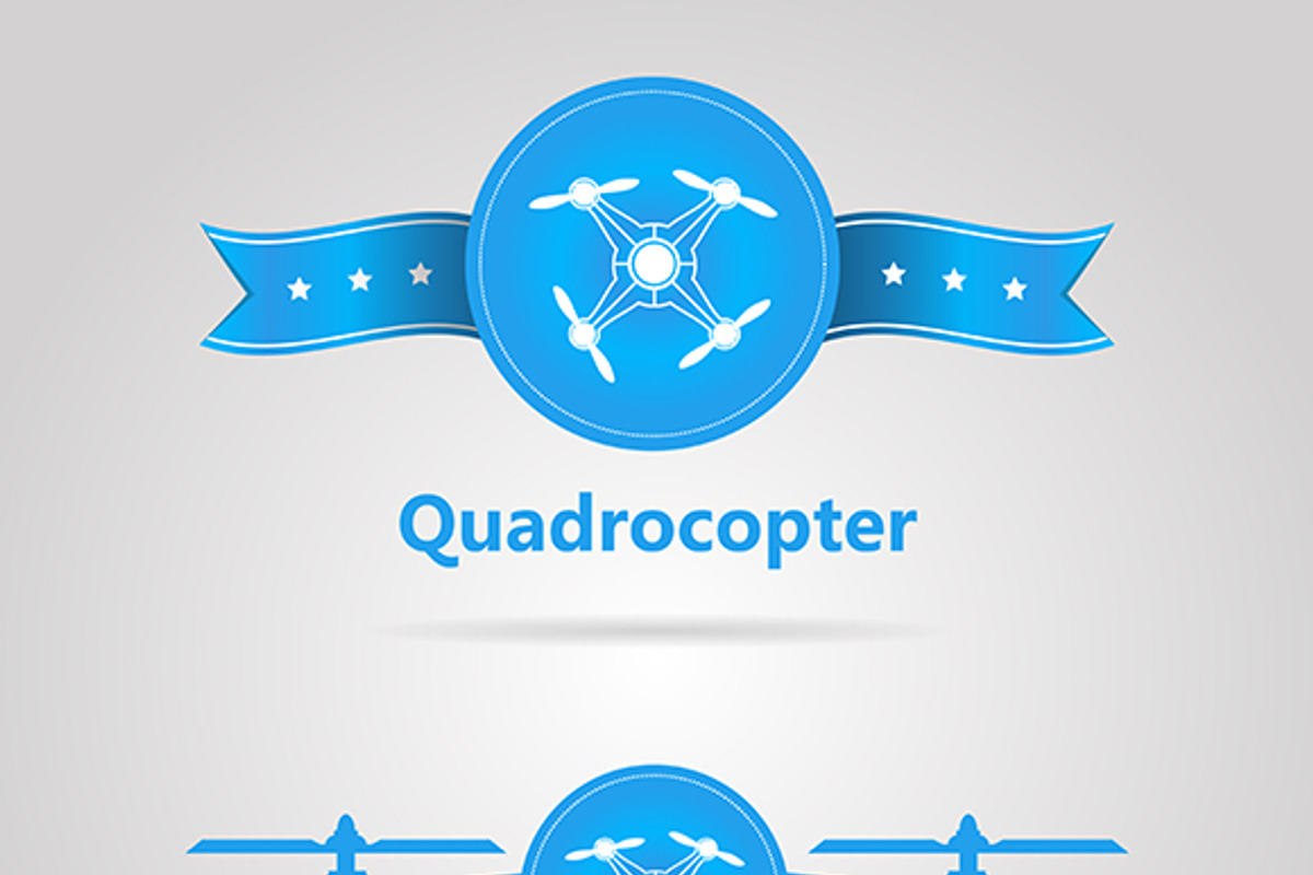Two quadrocopter logotypes, a Branding & Logo Template by YershovOleksandr