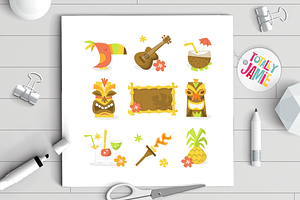 Luau Tiki Party Icons