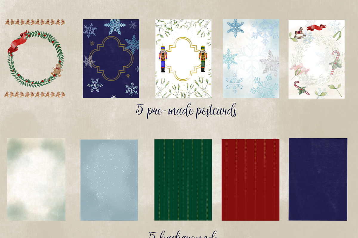 Christmas clip art + free bonus!, an Object Graphic by Ducatum (Photo 5 of 9)