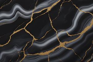 Abstract black marble with gold vein, an Abstract Photo by Salman Shop