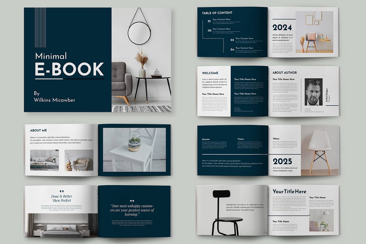 Minimal E-Book Template Layout, a Magazine Template by ContestDesign (Photo 3 of 5)