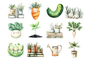 Watercolor Little Sprout Clipart, a Seasonal Illustration by Design Market (Thumbnail 3 of 6)
