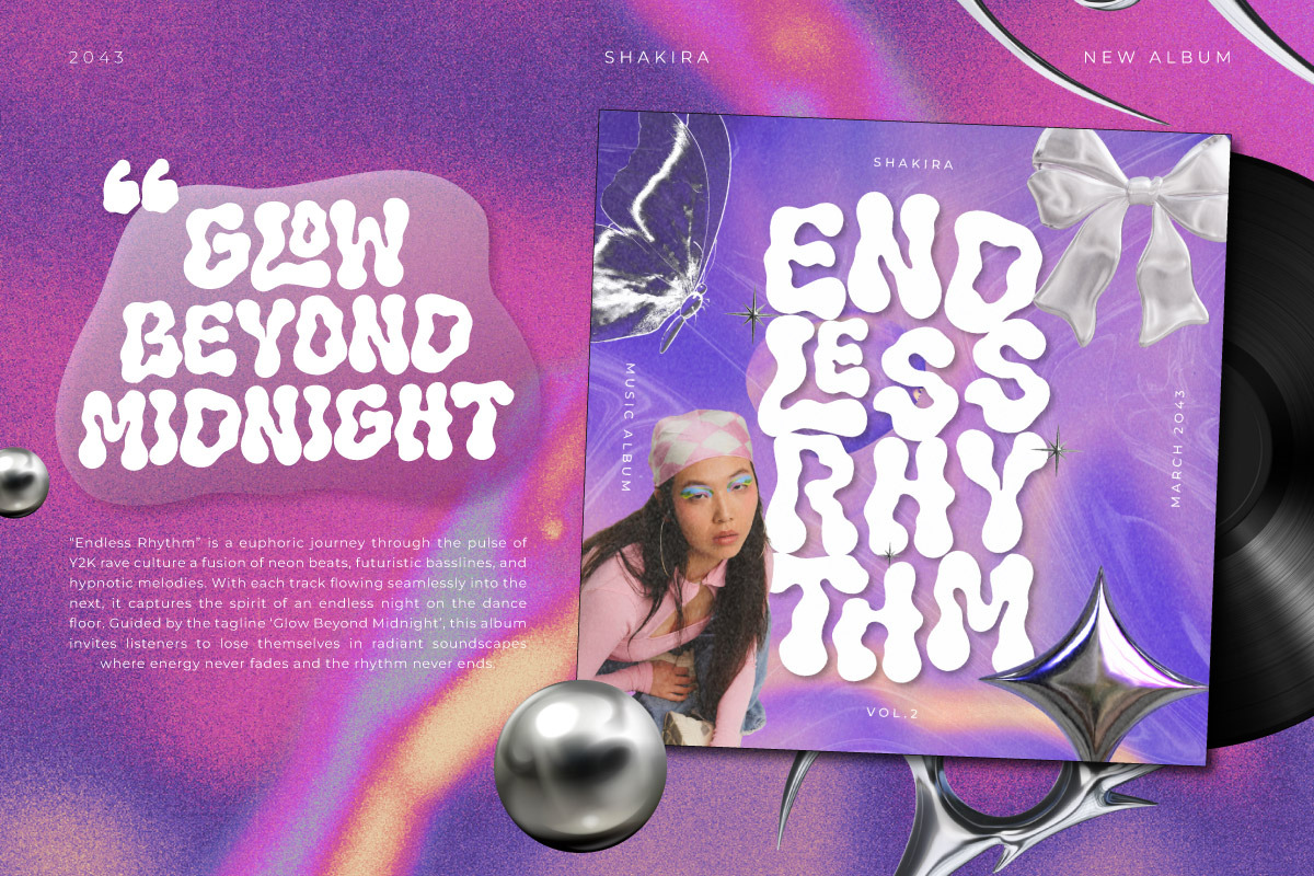 Oleho Senthor - Y2K Liquid Font, a Font by twinstd (Photo 9 of 9)