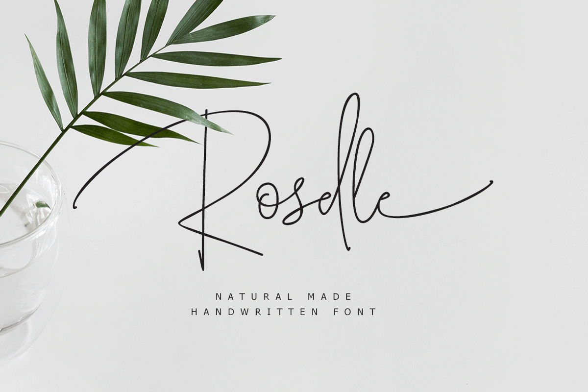 Roselle, a Script Font by GRAPHICPRESS (Photo 1 of 9)