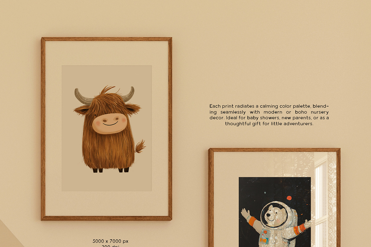 Whimsical Nursery Wall Art, a Background Graphic by Purple (Photo 4 of 9)
