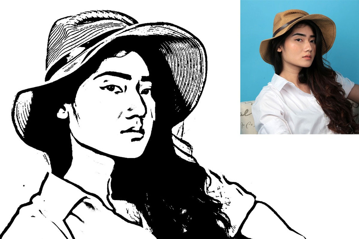Vector Tracing Photoshop Action, an Action Add-On by MRI STUDIO (Photo 6 of 11)