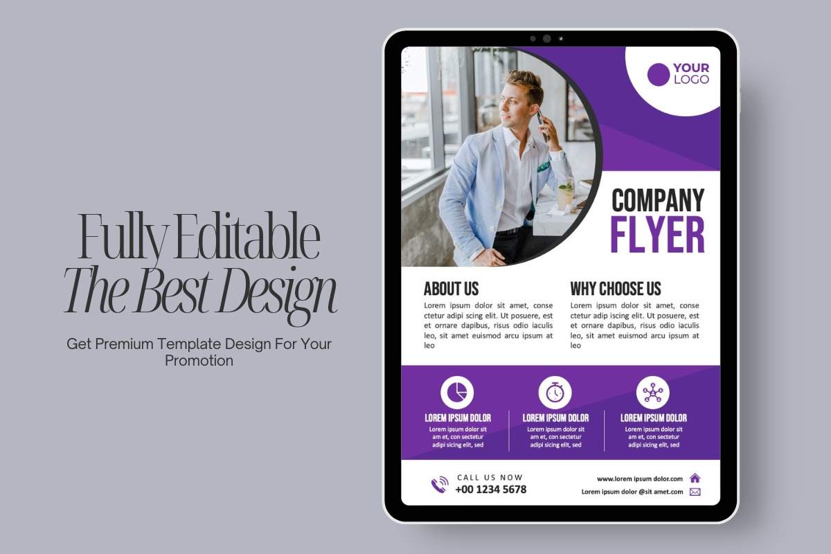Creative Company Flyer Template, a Flyer Template by ResumeFabs (Photo 3 of 3)