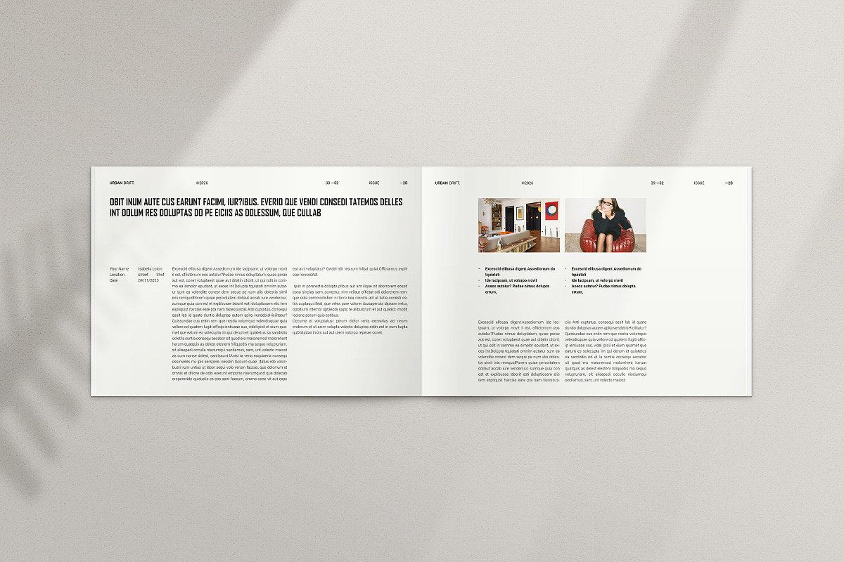 Modern Magazine Landscape Template, a Magazine Template by ArtisanaAura (Photo 15 of 20)