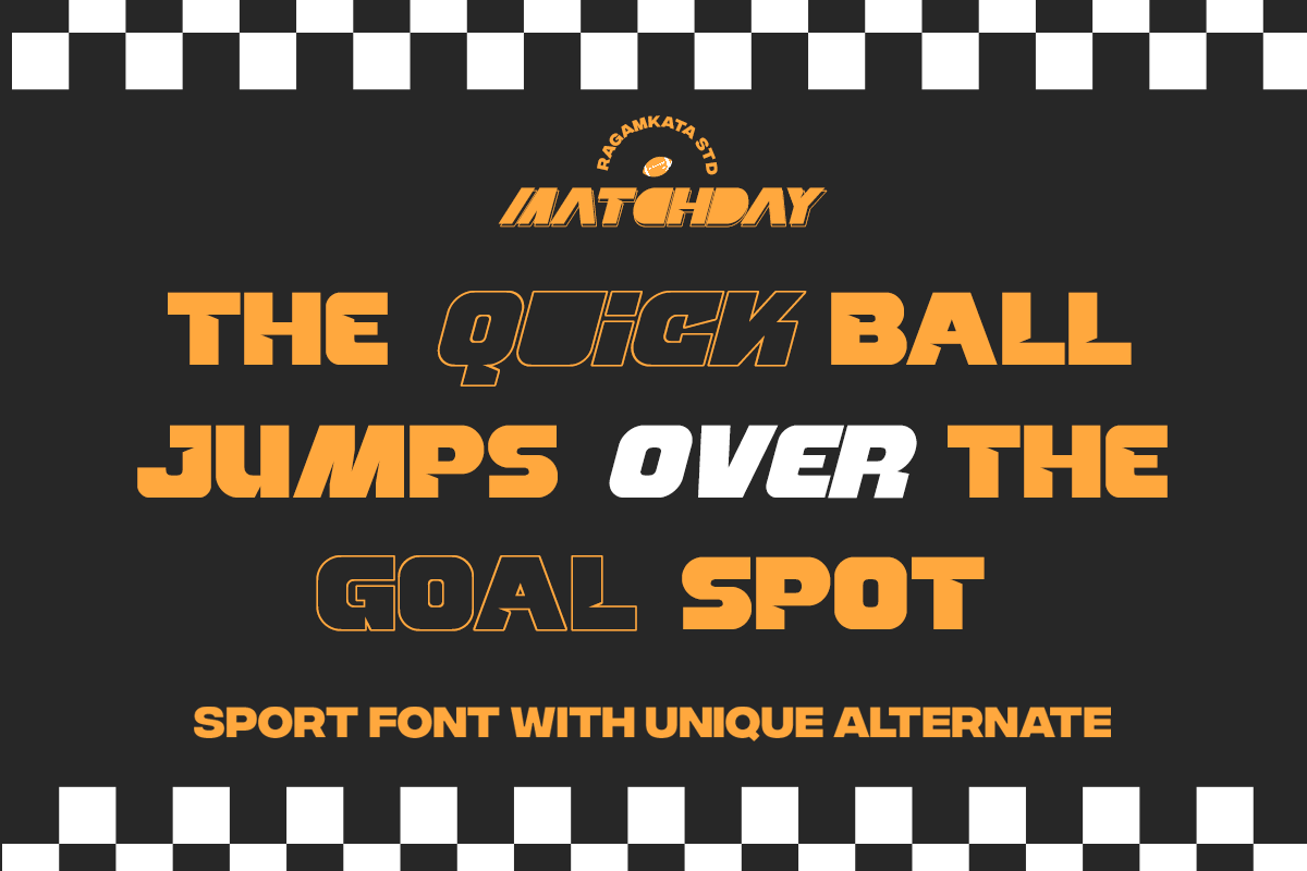 Matchday - Sport Font, a Sans Serif Font by RagamKata (Photo 11 of 12)