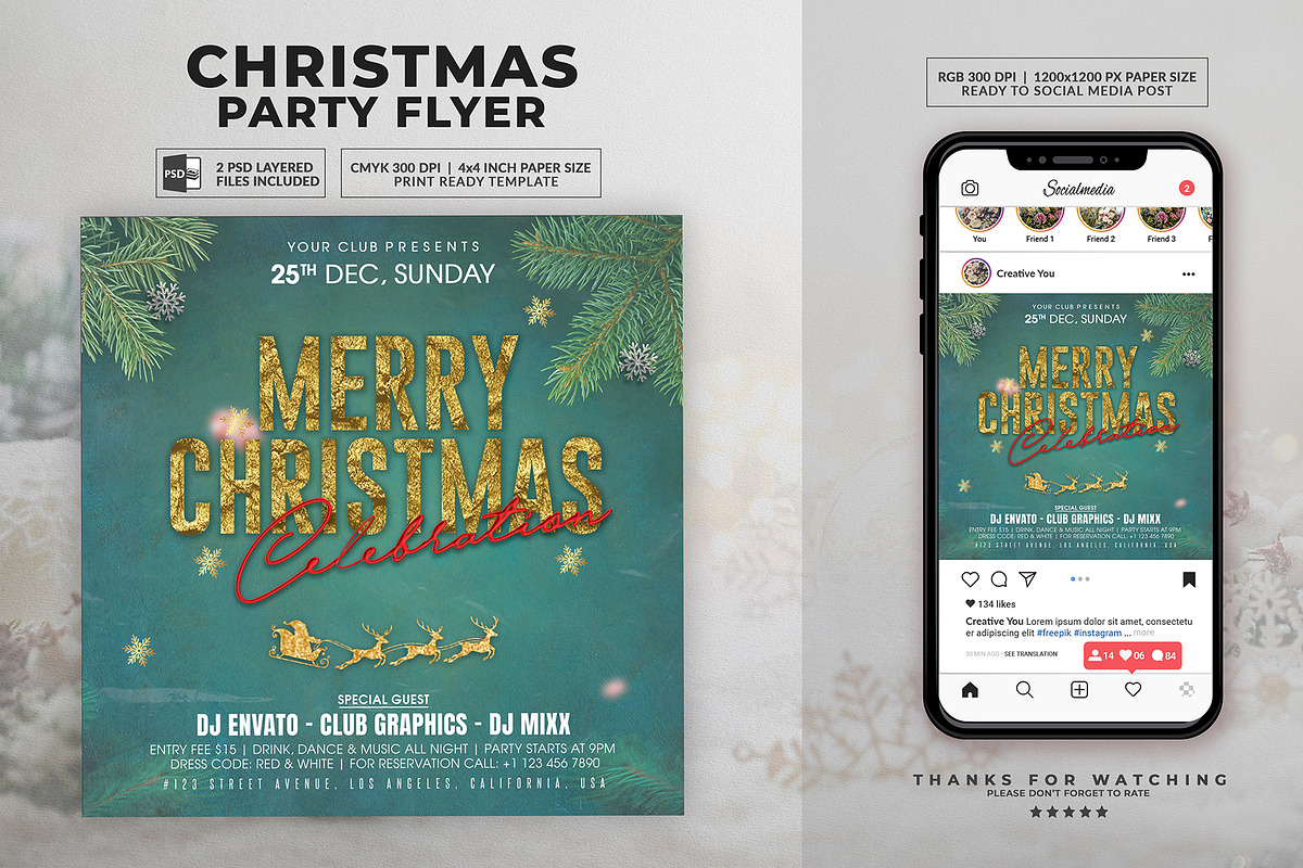 Christmas Flyer, a Stationery Template by DesignDevisers (Photo 1 of 8)