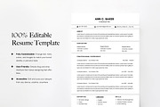 Minimalist Resume Template, Biodata, a Resume Template by BrushstrokeArtGB (Thumbnail 4 of 5)