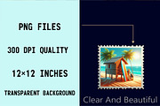 Summer Beach Postage Stamp Bundle, an Illustration by SVGArt (Thumbnail 8 of 8)