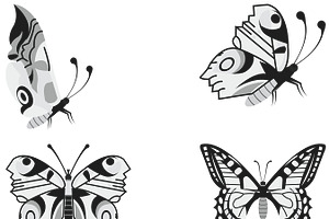 Butterfly Outlines Set 5 Procreate