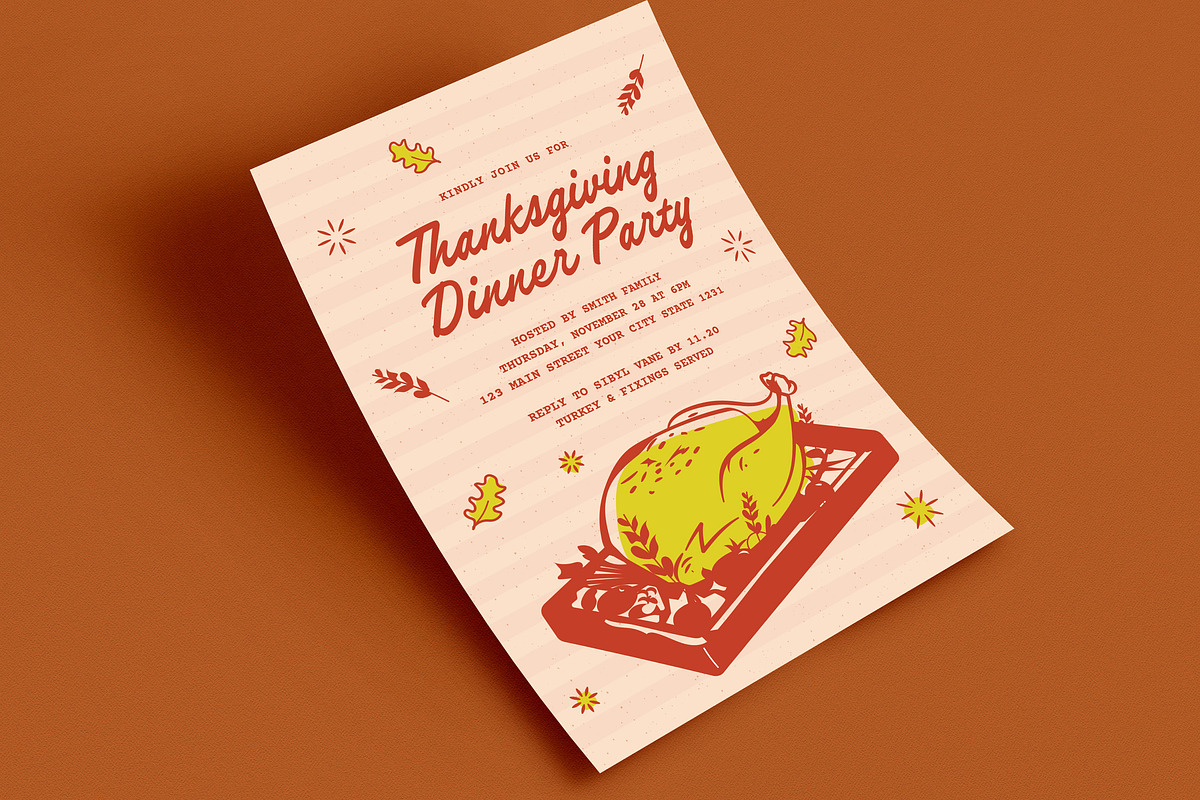 Thanksgiving Dinner Party Invitation preview 3