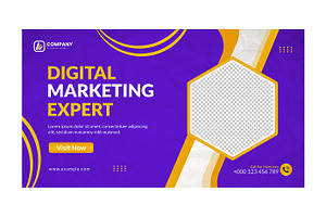 Digital marketing web banner, a Templates & Theme by SaroStock