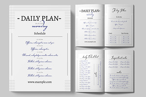 Daily Plan Template, a Stationery Template by ContestDesign