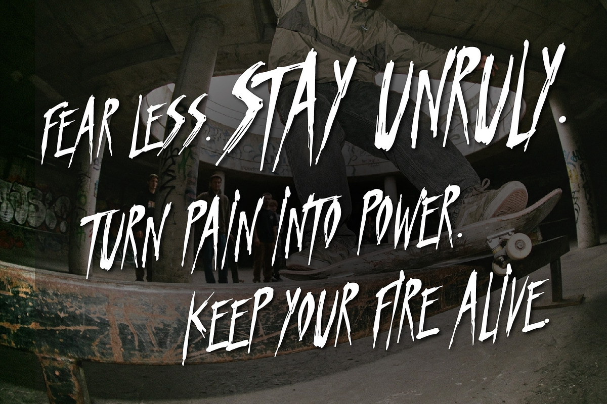 Punksters Trauma - Break the Rules, a Handwritten Font by HypeWorksCo (Photo 9 of 14)