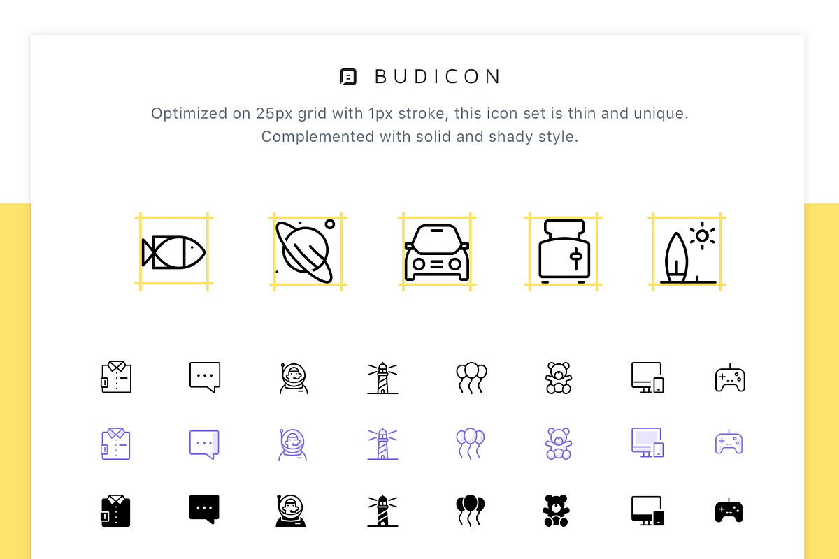 Budicon - 1335 pixel perfect icons, an Outline Icon by Budi (Photo 1 of 2)