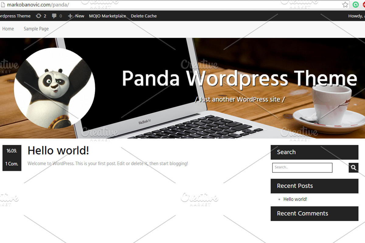 Panda Responsive WordPress Theme, a WordPress Template by Marko Banovic (Photo 2 of 5)