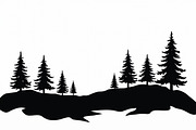 Pine Forest Silhouette Bundle, an Object Graphic by balal (Thumbnail 9 of 16)