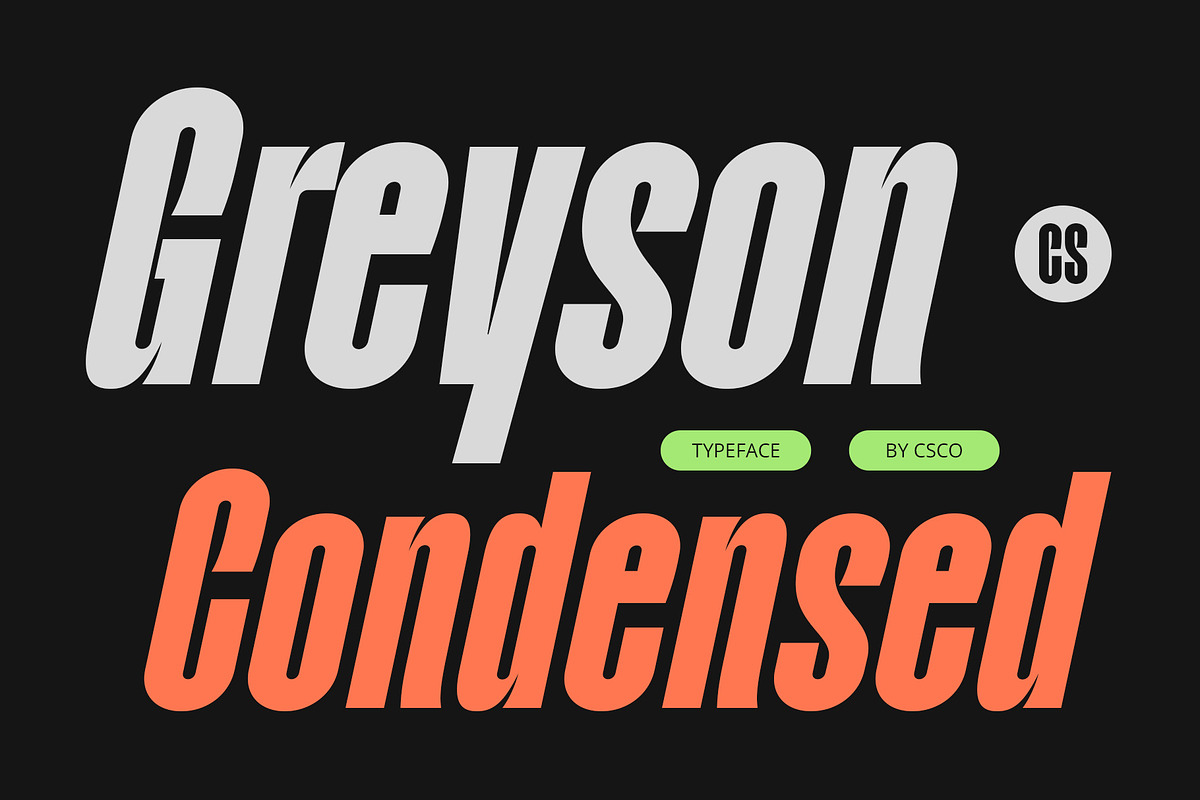 CS Greyson – Condensed Font, a Sans Serif Font by Craft Supply Co. (Photo 1 of 8)