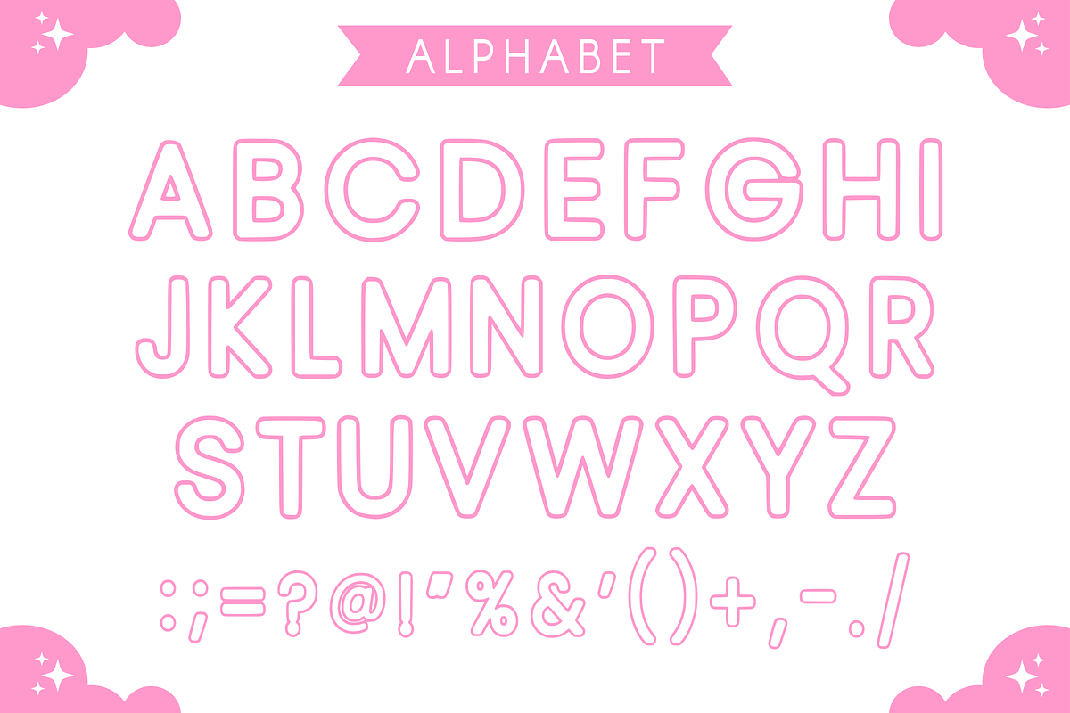 Simple Outline - Child Font Types, a Font by KiddoGlyphs Studio (Photo 5 of 7)