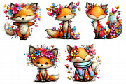 Whimsical Spring Fox Clipart, an Illustration by Daily.Designs (Thumbnail 7 of 7)