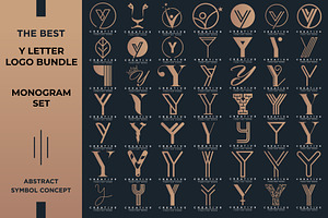 Letter Y Logo Bundle YY Monogram Set, a Branding & Logo Template by Pixel Design