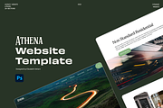 Athena Template, a Landing Page Template by Comma Zero Studio (Thumbnail 1 of 4)