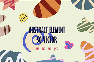 Abstract Huneyy Element Set, an Illustration by HunEyy