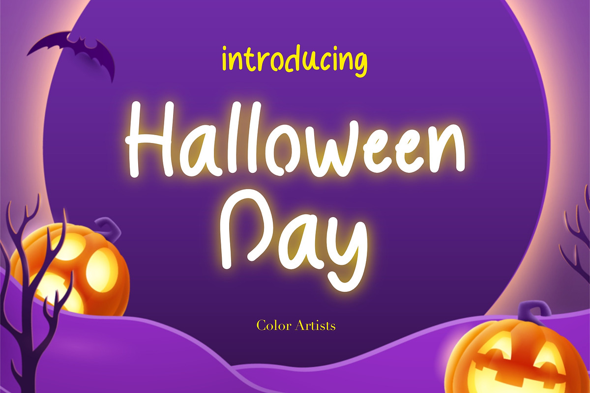 Halloween Day Font, a Handwritten Font by MyFontsShop (Photo 1 of 5)