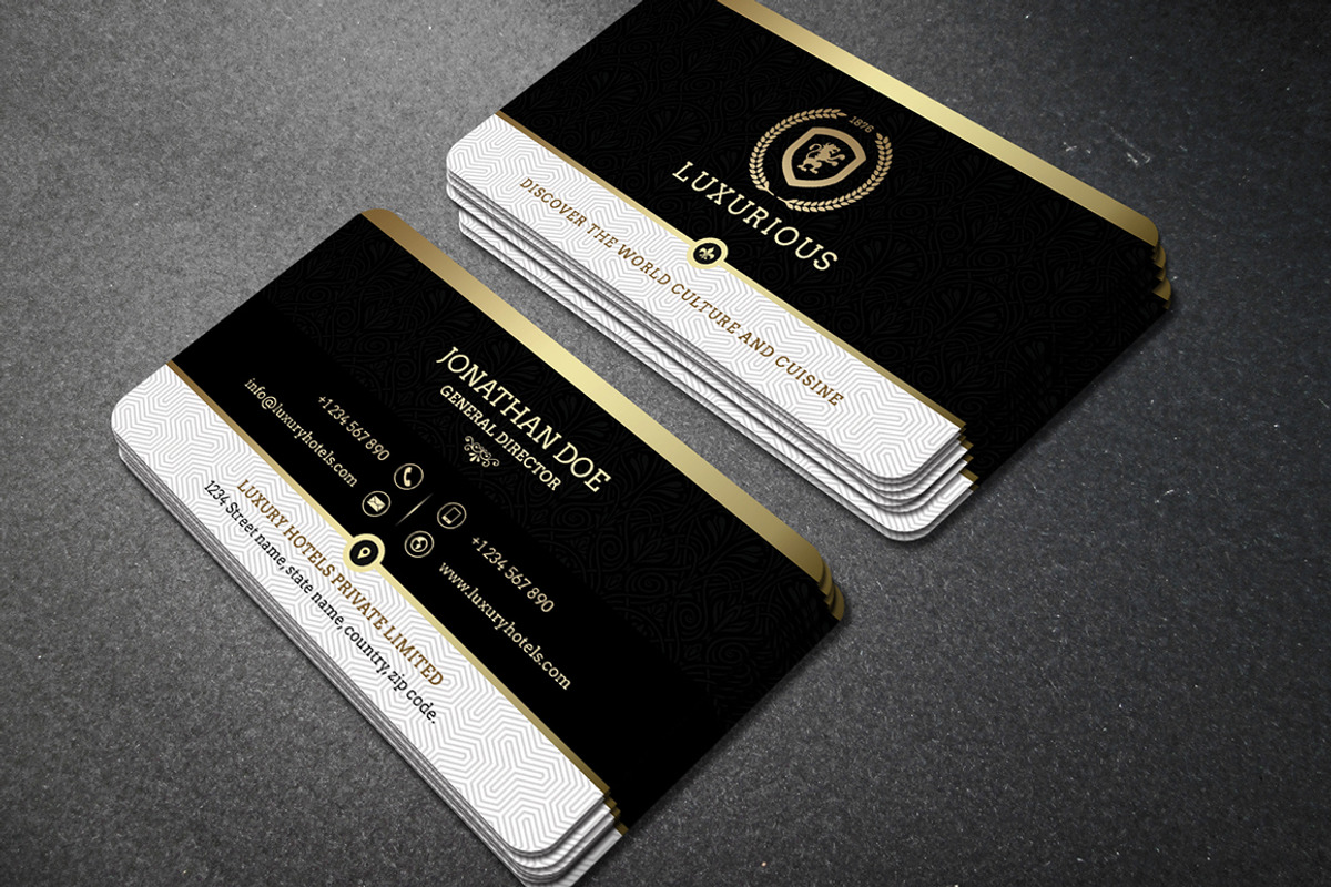 Gold and Black business card #39, a Business Card Template by GraphicsEgg (Photo 3 of 3)